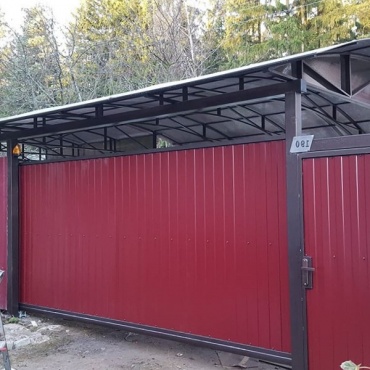 Alutech ворота откатные с калиткой 2500x1750